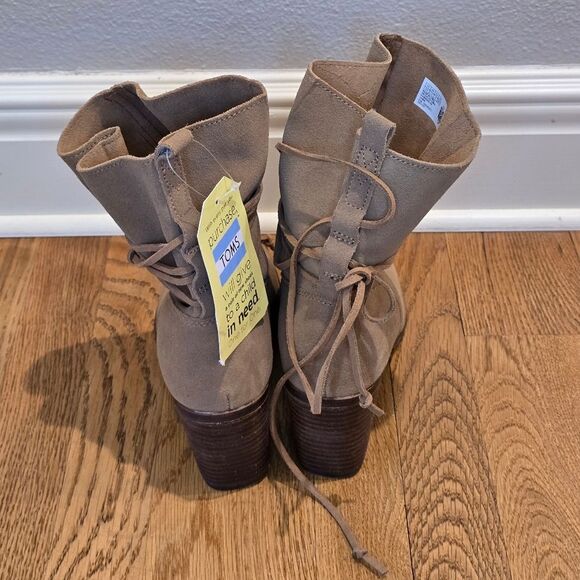 Toms Mila Ankle Tan Booties NWT Sz 9.5 - Picture 7 of 7
